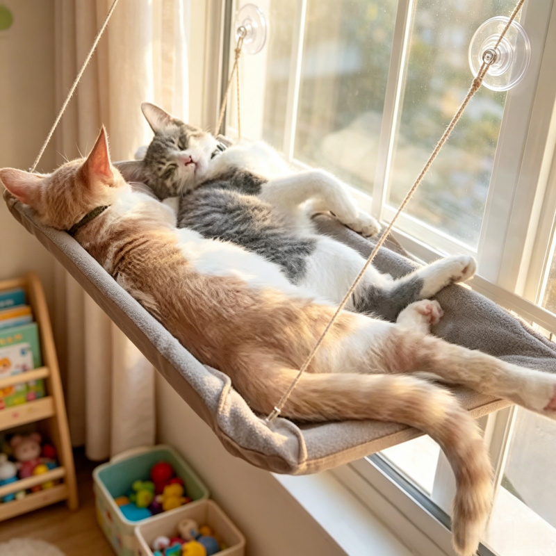 Cat Window Perch - Ультрамягкий гамак-лежанка для кошек на окно